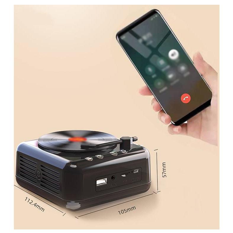 レコード製スマホスピーカー スピーカー レコード風 Bluetooth おしゃれ 持ち運び スマホ USB PC