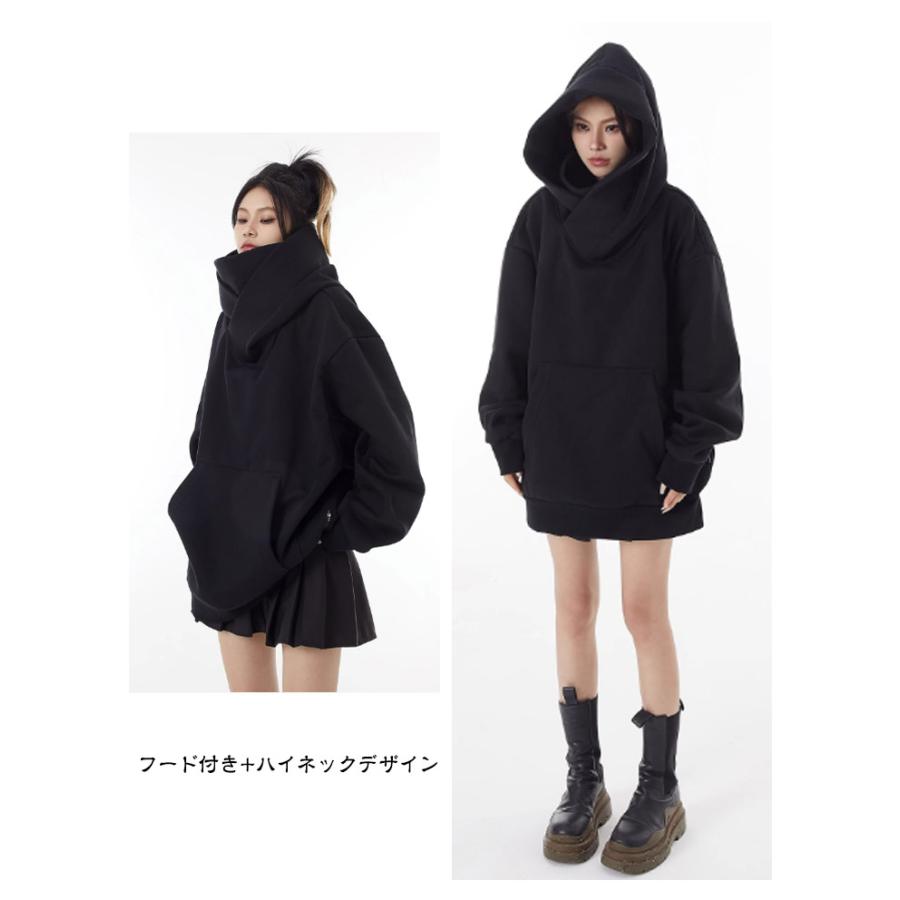 N/07フード付き ブラックパーカー NAVAL｜【FFEIN】ヘビーウエイトフード刺繍ロゴ立体フードジップ