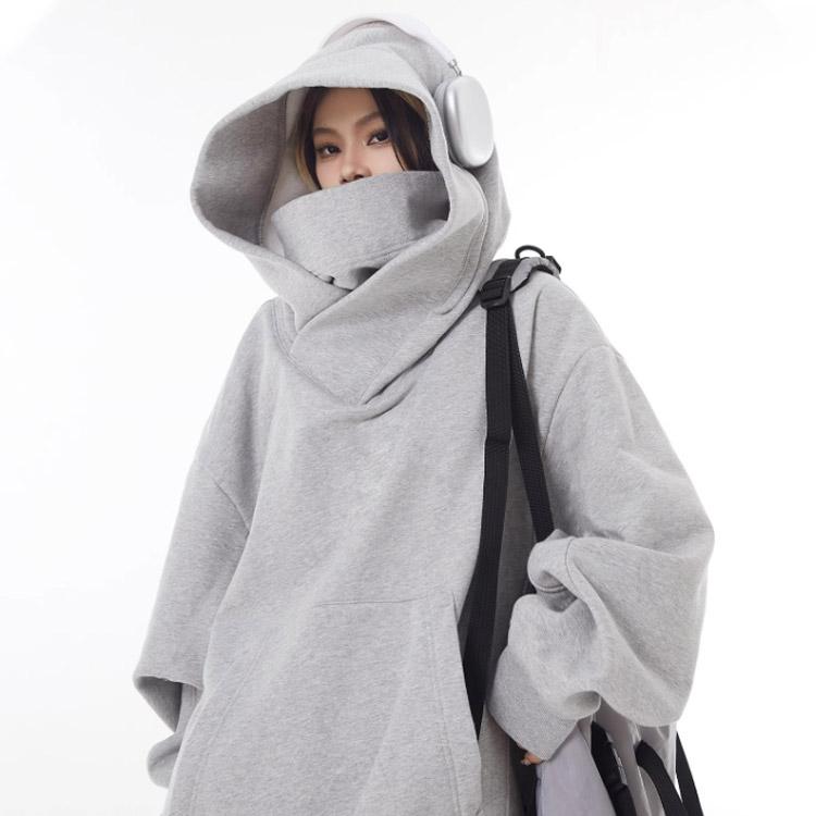 肌に優しい ボリュームネックパーカー レディース パーカー フード付き