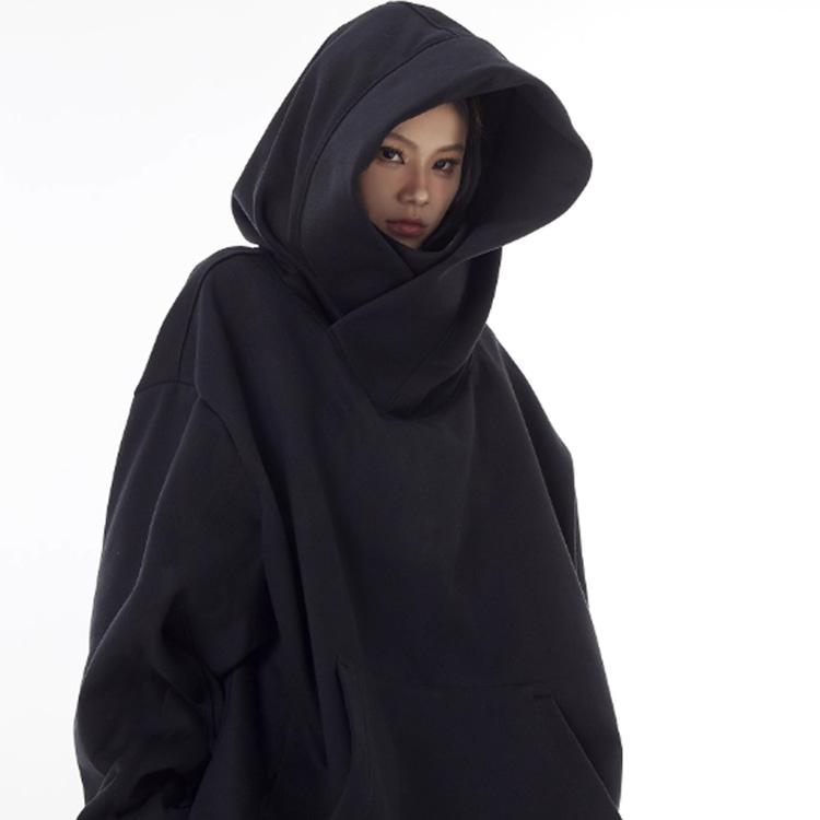 肌に優しい ボリュームネックパーカー レディース パーカー フード付き