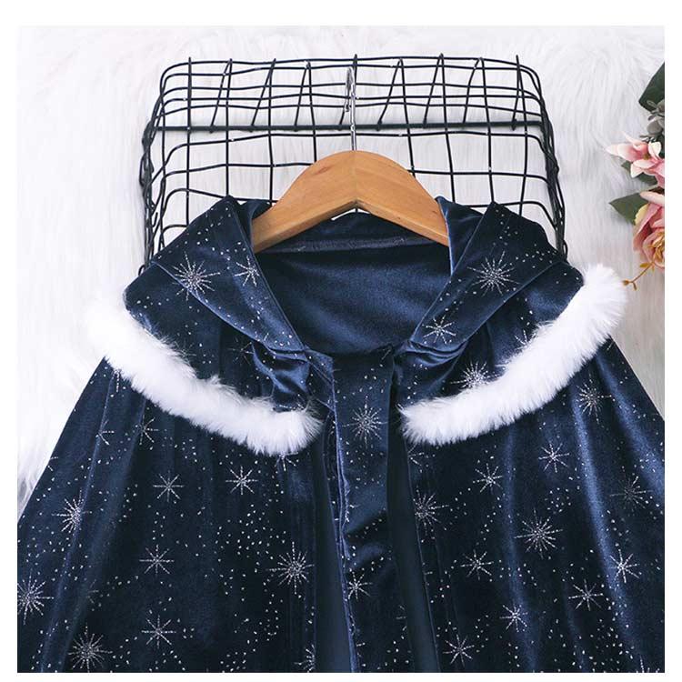 プリンセス 140 ケープ ローブ 130 マント 冬 お姫様 女の子 ポンチョ