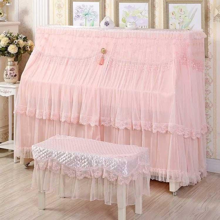 ピアノカバー 椅子カバー 2点セット フルカバー レース 刺繍 アップライトピアノカバー ピアノベンチカバー オールカバー レース フリル 電子ピアノ |  | 03