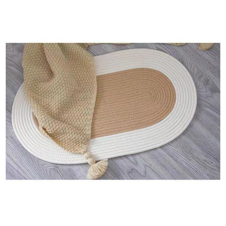 玄関マット ラグマット 楕円型 マット 68ｘ45cm おしゃれ 編み 室内 ドアマット 泥落としマット カーペット 西海岸風 インテリア シンプル |  | 14