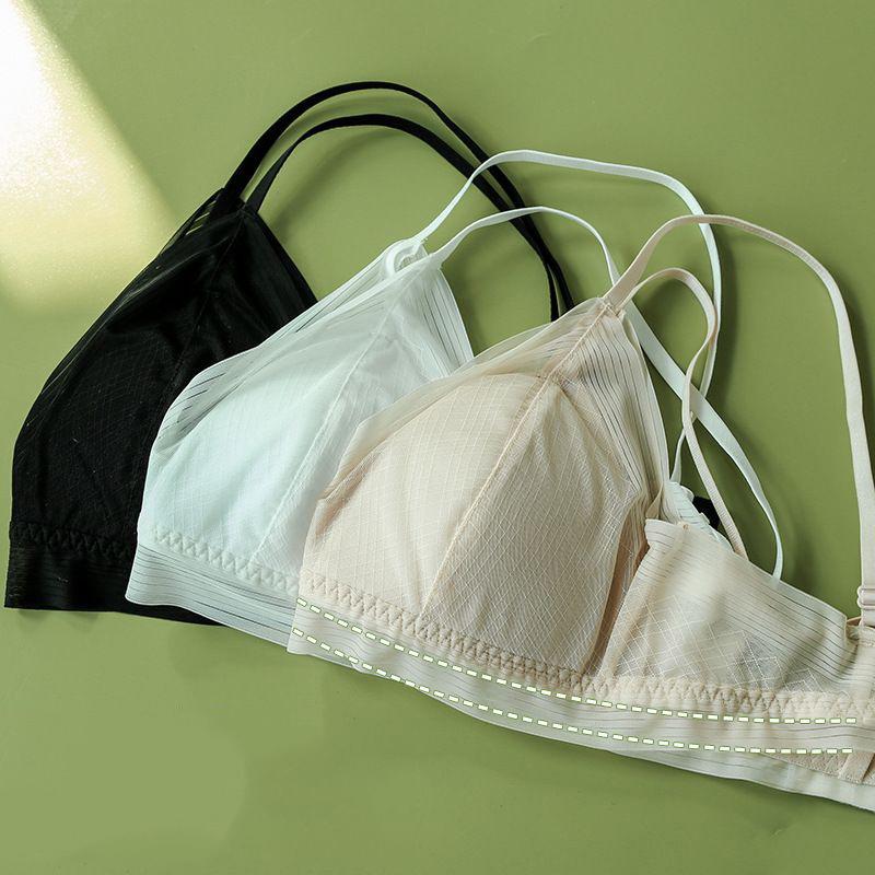 シルク100％カップ ブラ ノンワイヤーブラセット ブラジャー ショーツ