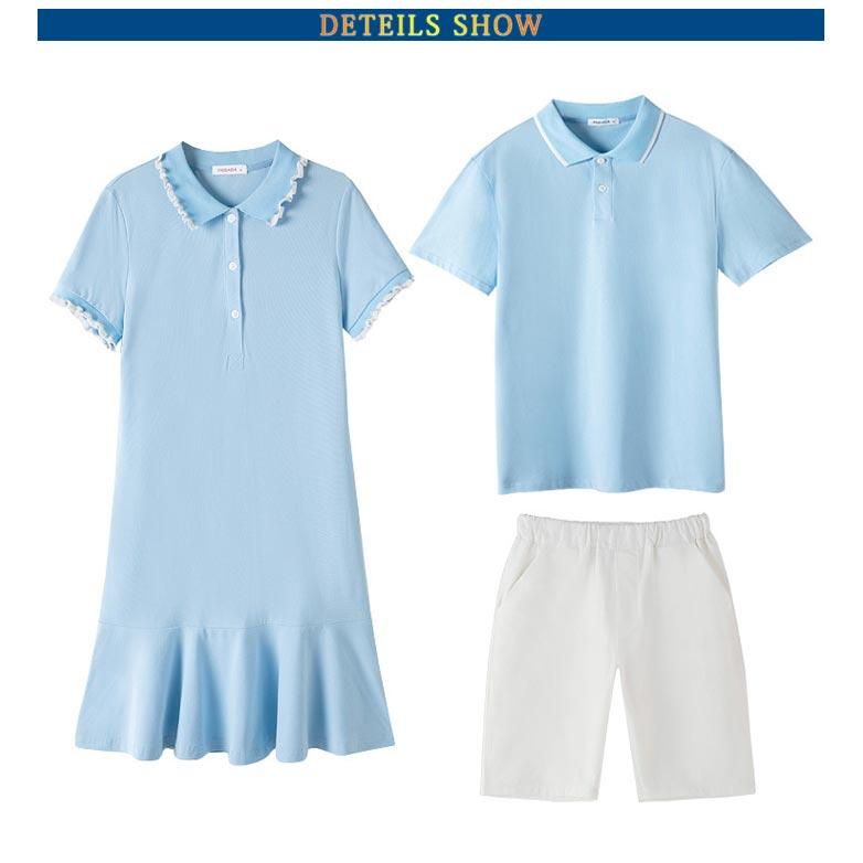 送料無料 親子 ペアルック ポロシャツ ワンピース 襟付き 半袖 リンクコーデ 親子ペア カップル 家族 お揃い tシャツ ママ パパ キッズ おそろ |  | 14