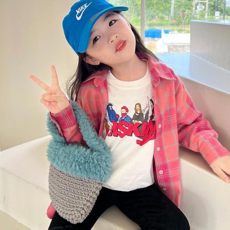 送料無料 チェックネルシャツ キッズ 子供 子供シャツ 長袖シャツ チェックシャツ トップス 子供服 長袖 チェック柄 ジュニア 女の子 フランネルシ |  | 02