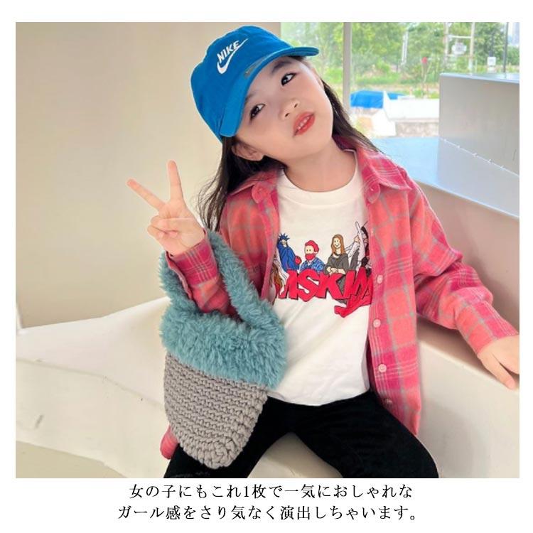 送料無料 チェックネルシャツ キッズ 子供 子供シャツ 長袖シャツ チェックシャツ トップス 子供服 長袖 チェック柄 ジュニア 女の子 フランネルシ |  | 08