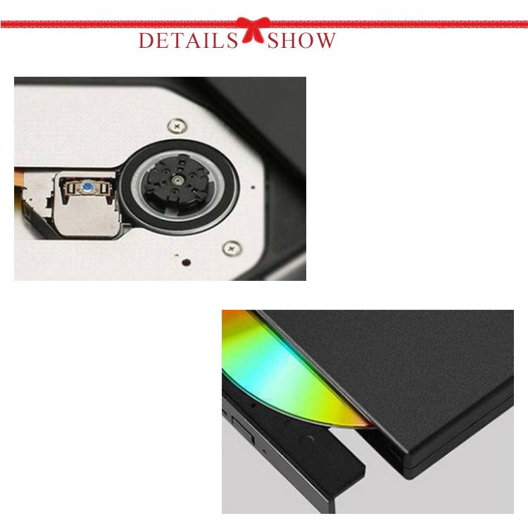 DVDドライブ 外付け USB2.0 ポータブルドライブ CD/DVDプレイヤー CD/DVDドライブ 高速 軽量 スリム コンパクト 薄型 CD D |  | 13