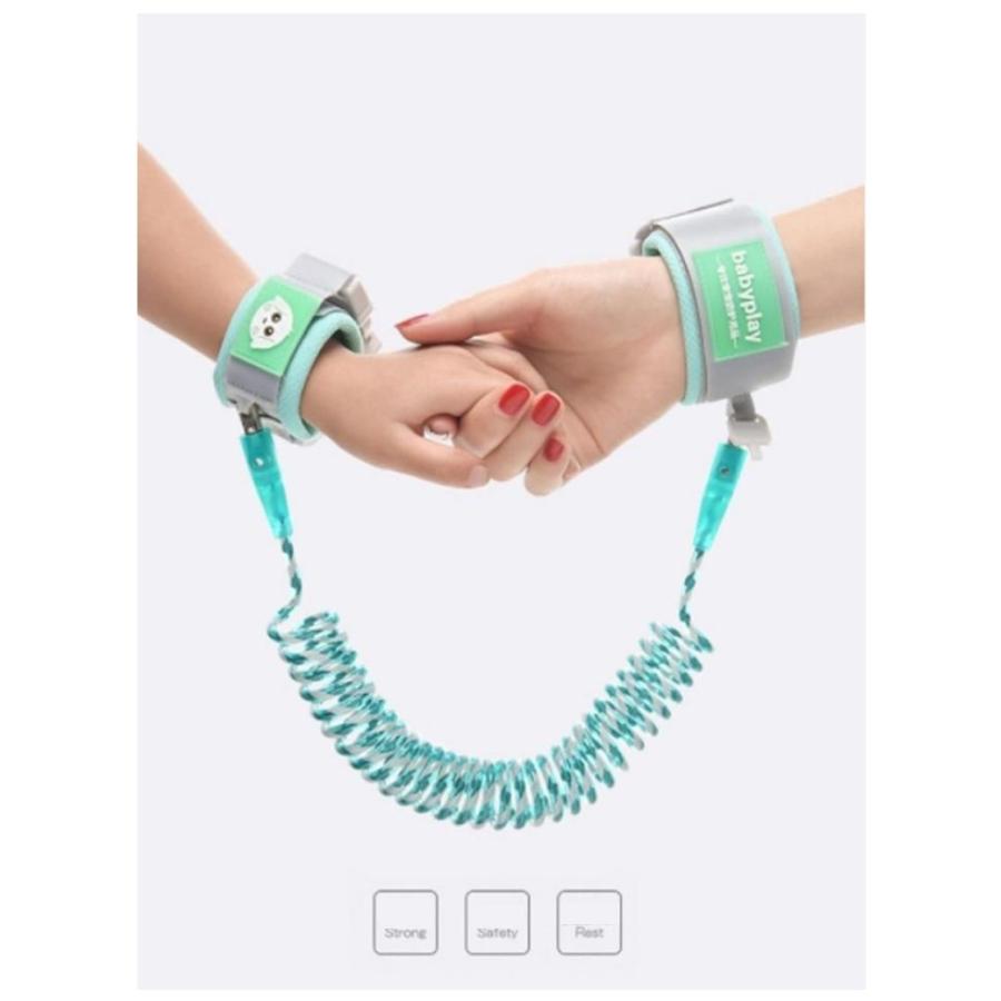 送料無料 迷子防止ひも リストバンド 迷子防止リング 迷子紐 ハンドベルト 子ども ハーネス 迷子対策 ロープ 手つなぎ補助帯 伸縮 長さ調整 150 |  | 10