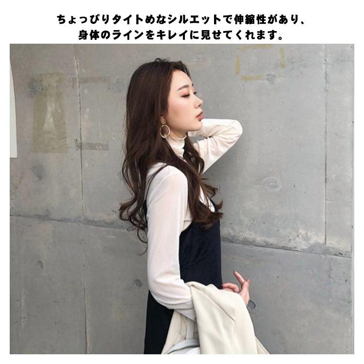 送料無料】シアートップス カットソー 長袖 シースルー スキンインナー