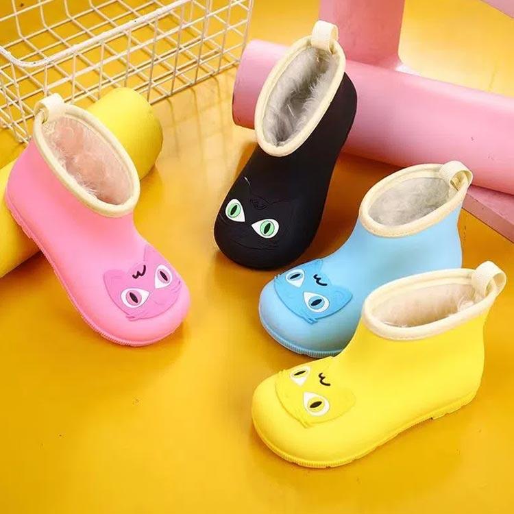 レインブーツ キッズ レインシューズ 雨靴 子供靴 長靴 ながぐつ ねこ アニマル 動物 猫 男の子 女の子 アウトドア キャンプ ショート丈 裏毛 |  | 01