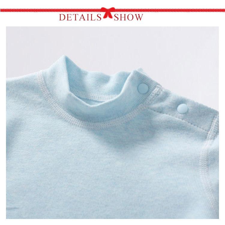 送料無料 長袖 ロンパース ハイネック ボディTシャツ ボディスーツ