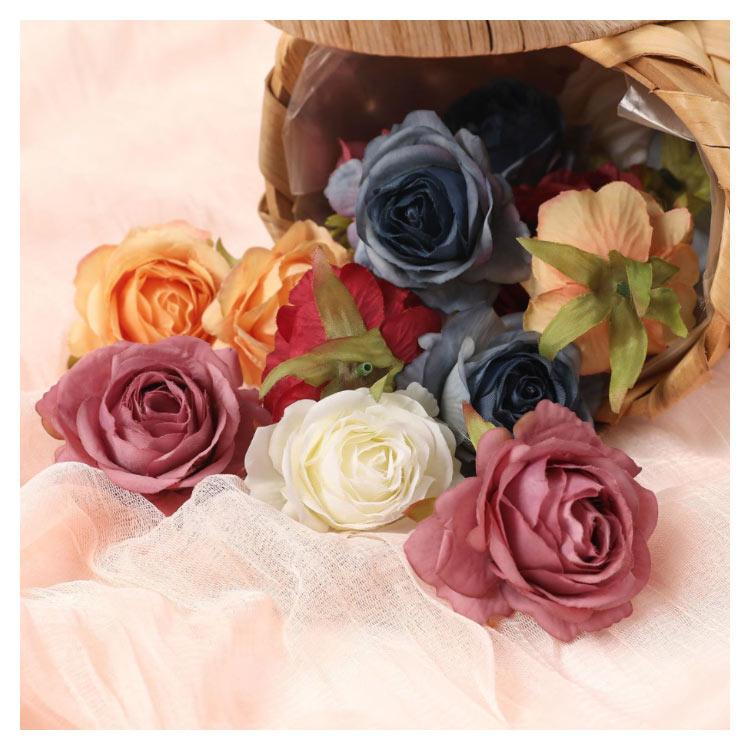 【送料無料】造花 フラワーパーツ ローズ 枯れない薔薇 手作り 結婚式 パーティー 造花 バラ 花のみ 5センチ 10個 壁飾り シルクフラワー アー |  | 16