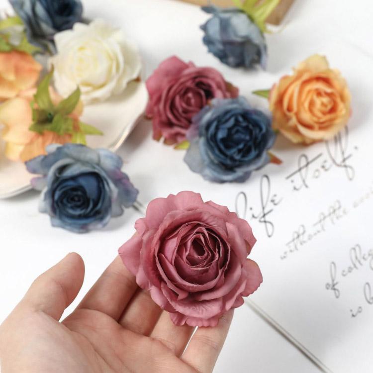 【送料無料】造花 フラワーパーツ ローズ 枯れない薔薇 手作り 結婚式 パーティー 造花 バラ 花のみ 5センチ 10個 壁飾り シルクフラワー アー |  | 04