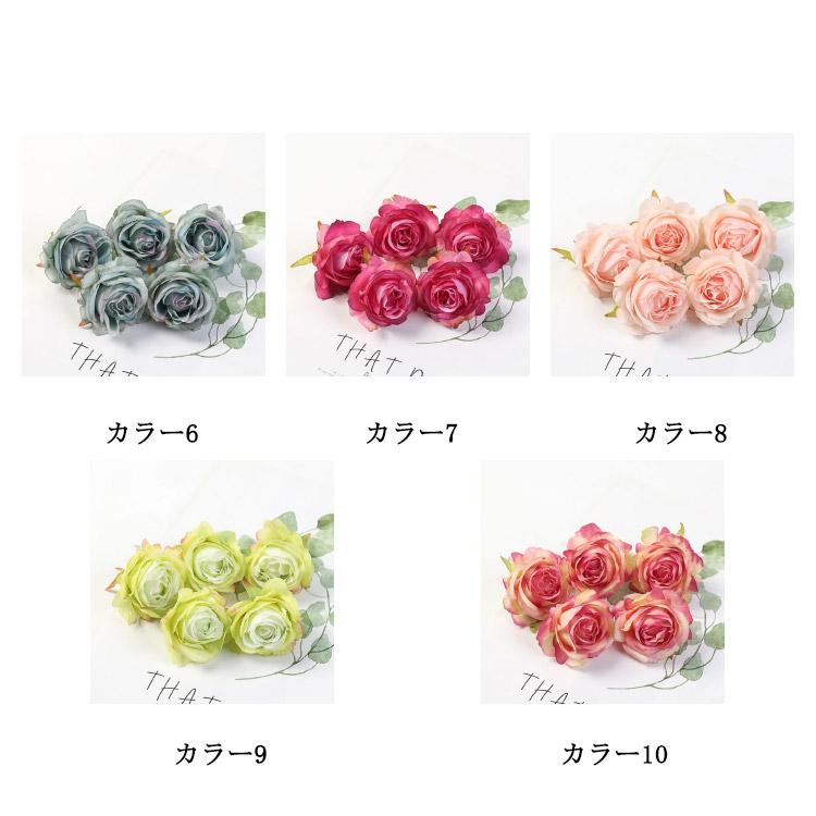 【送料無料】造花 フラワーパーツ ローズ 枯れない薔薇 手作り 結婚式 パーティー 造花 バラ 花のみ 5センチ 10個 壁飾り シルクフラワー アー |  | 07
