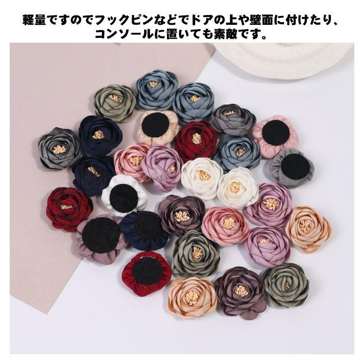 【送料無料】シルクフラワー アーティフィシャルフラワー 造花 布製 3.5cm ミニ フラワーパーツ 10個セット カラフル フラワーモチーフ バラ |  | 11