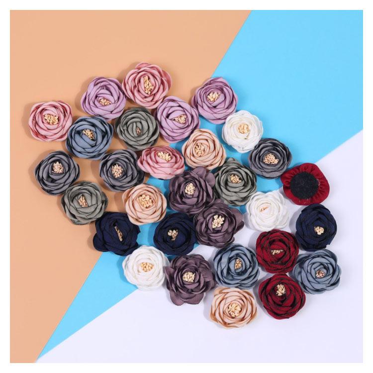 【送料無料】シルクフラワー アーティフィシャルフラワー 造花 布製 3.5cm ミニ フラワーパーツ 10個セット カラフル フラワーモチーフ バラ |  | 13