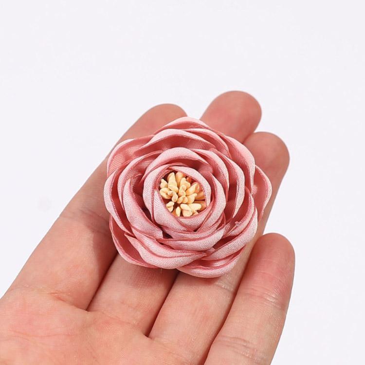 【送料無料】シルクフラワー アーティフィシャルフラワー 造花 布製 3.5cm ミニ フラワーパーツ 10個セット カラフル フラワーモチーフ バラ |  | 01