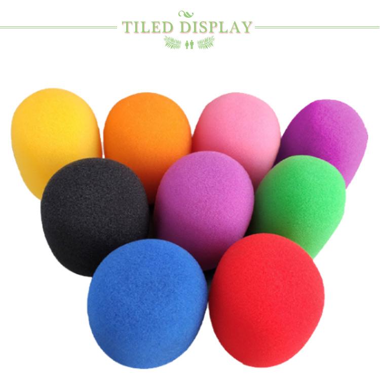 【送料無料】マイクカバー 10個セット 交換用 マイクスポンジ 風防 マイク スポンジ マイクヘッド ハウリング防止 雑音防止 カラフル カラオケマイ |  | 08