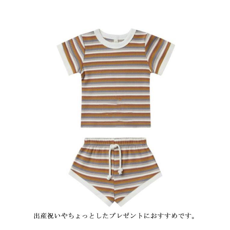 ベビー服 セットアップ 上下セット 半袖Tシャツ 短パン リブ Tシャツ ショートパンツ スポーティ ウェストゴム 男の子 女の子 薄手 保育園 幼稚 |  | 11