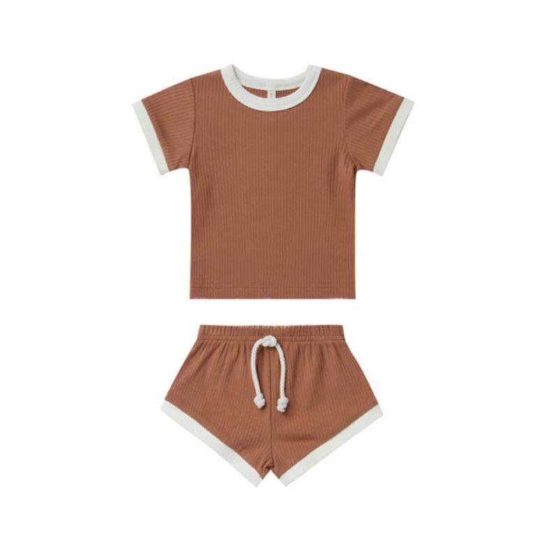 ベビー服 セットアップ 上下セット 半袖Tシャツ 短パン リブ Tシャツ ショートパンツ スポーティ ウェストゴム 男の子 女の子 薄手 保育園 幼稚 |  | 14