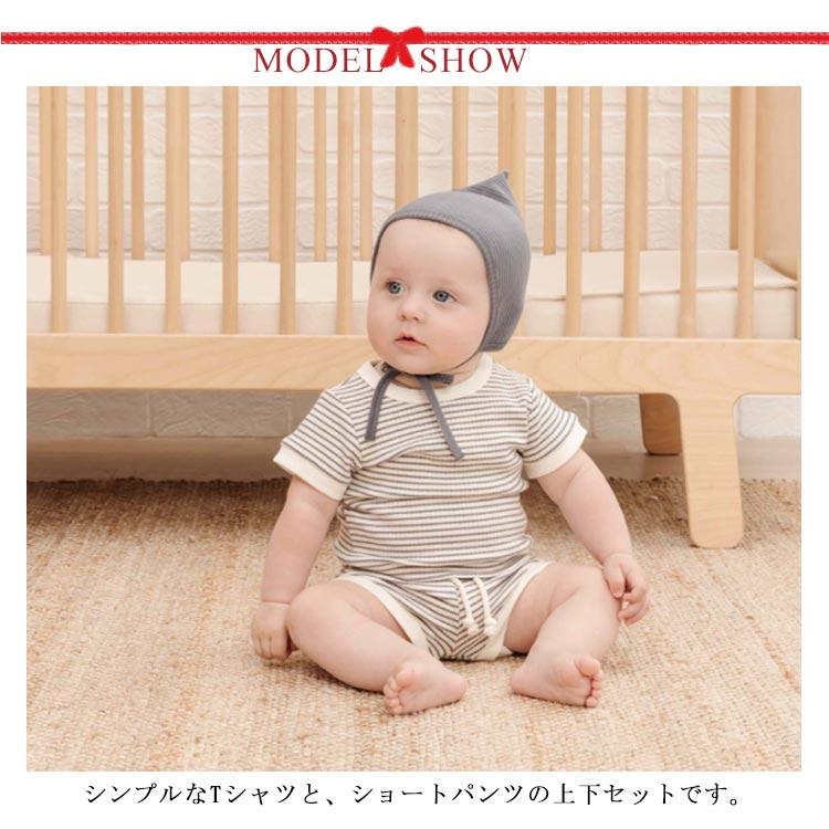 ベビー服 セットアップ 上下セット 半袖Tシャツ 短パン リブ Tシャツ ショートパンツ スポーティ ウェストゴム 男の子 女の子 薄手 保育園 幼稚 |  | 07