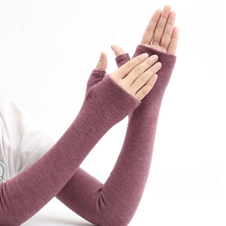 アーム ウォーマー カシミヤ 指ぬき 手袋 ロングタイプ レディース