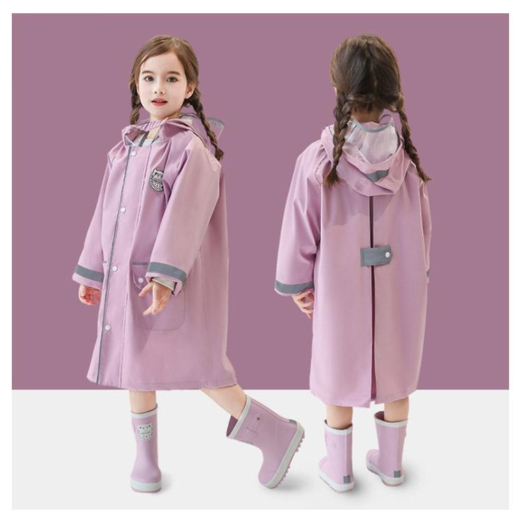 レインコート キッズ ランドセル対応 レインウェア ポケット付き フード付き 女の子 男の子 小学生 雨具 雨合羽 カッパ 梅雨 通園 通学 全6色 |  | 13