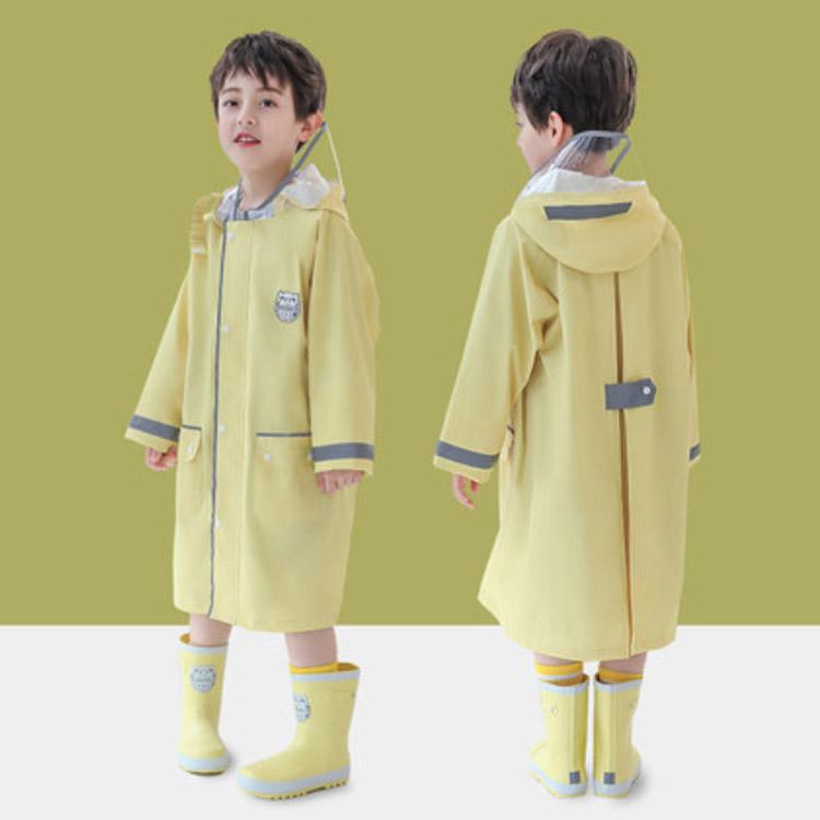 レインコート キッズ ランドセル対応 レインウェア ポケット付き フード付き 女の子 男の子 小学生 雨具 雨合羽 カッパ 梅雨 通園 通学 全6色 |  | 04