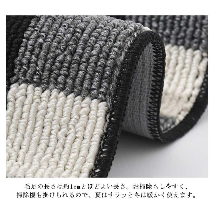 玄関マット 50×80cm チェック柄 室内 屋内 北欧テイスト 滑り止め 滑りにくい ポリプロピレン糸 モダンデザイン 洗濯機洗いOK 洗える シン |  | 10