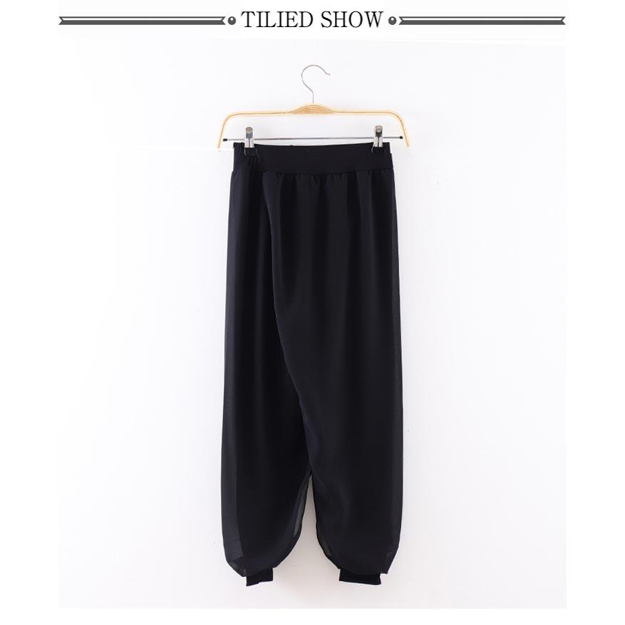 ダンス パンツ レディース ウェストゴム 9分丈パンツ シフォン 薄手 フェイクレイヤード 体型カバー ボトムス 練習着 レッスンウェア ステージ衣装 |  | 17