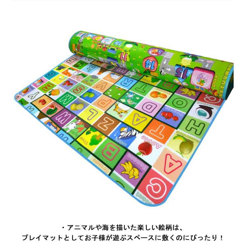 ベビープレイマット フロアマット リバーシブル 大判 200×180×0.5cm