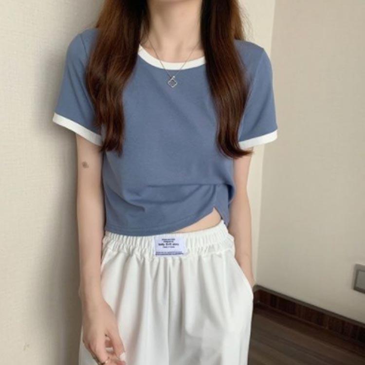半袖 Tシャツ リンガーTシャツ レディース カットソー トップス バイ