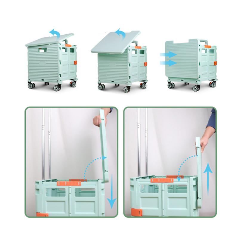 キャリーカート 折りたたみ 2WAY 55L 4輪 360度 テーブルプレート付き