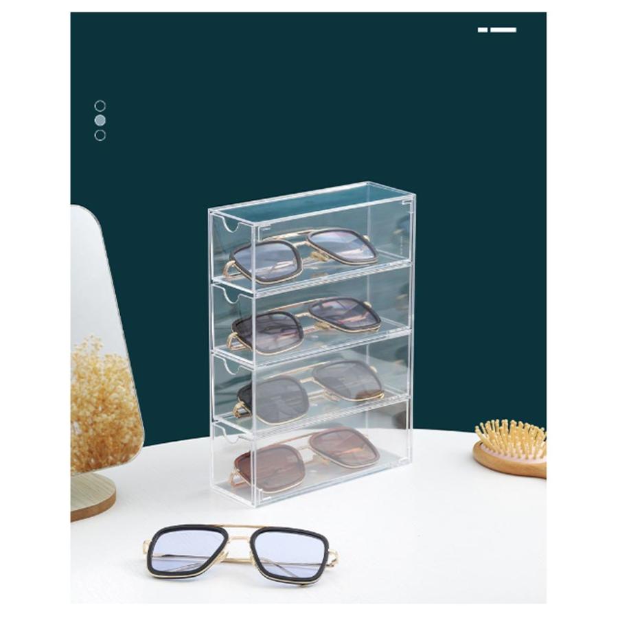 サングラス サングラス収納 収納ボックス 透明 メガネスタンド メガネ