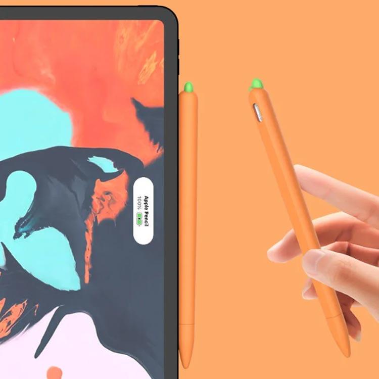 Apple Pencil カバー シリコンケース 耐衝撃 ニンジン にんじん 保護