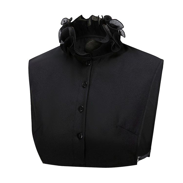 つけ襟 フリル フリル付きレース付け襟 レディース 白 ホワイト