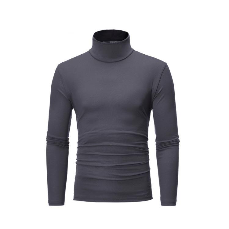 ARCHIVIO ダークグレー ハイネックシャツ メンズ タートルシャツ タートルネック ハイネック シャツ 長袖 プル