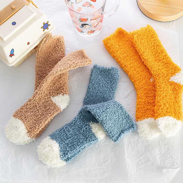 ルームソックス 靴下 キッズ 女の子 冬 ふわふわ もこもこ ソックス 可愛い 子供用 あったか 暖かい 冷え取り靴下 起毛 ボア 保温 厚手 防寒 |  | 01