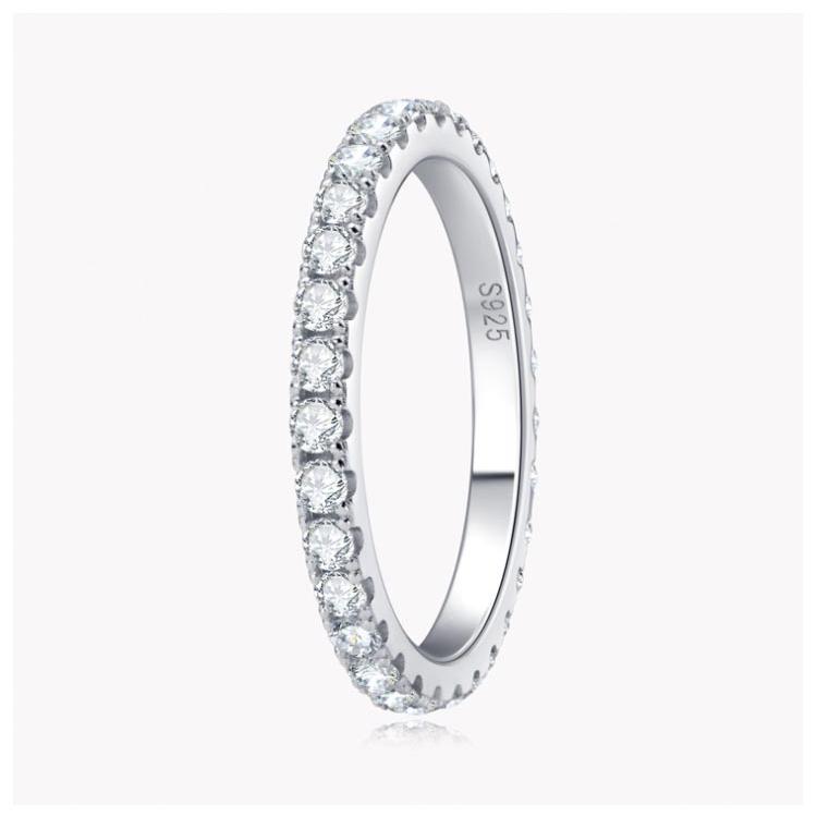 モアサナイト リング フル エタニティ エタニティリング 指輪 ピンキー