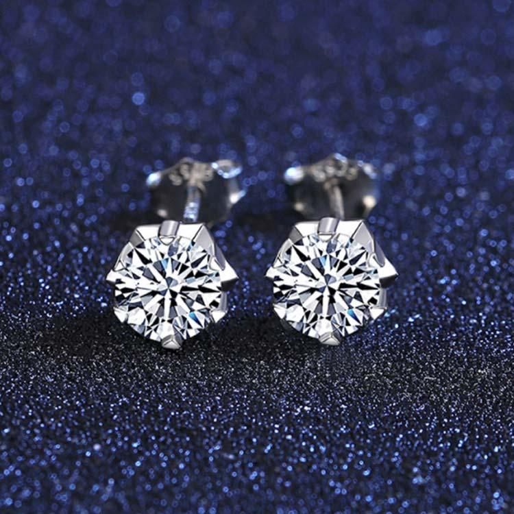 送料無料】 ピアス 両耳用 1.5Carat モアサナイト シルバー925 