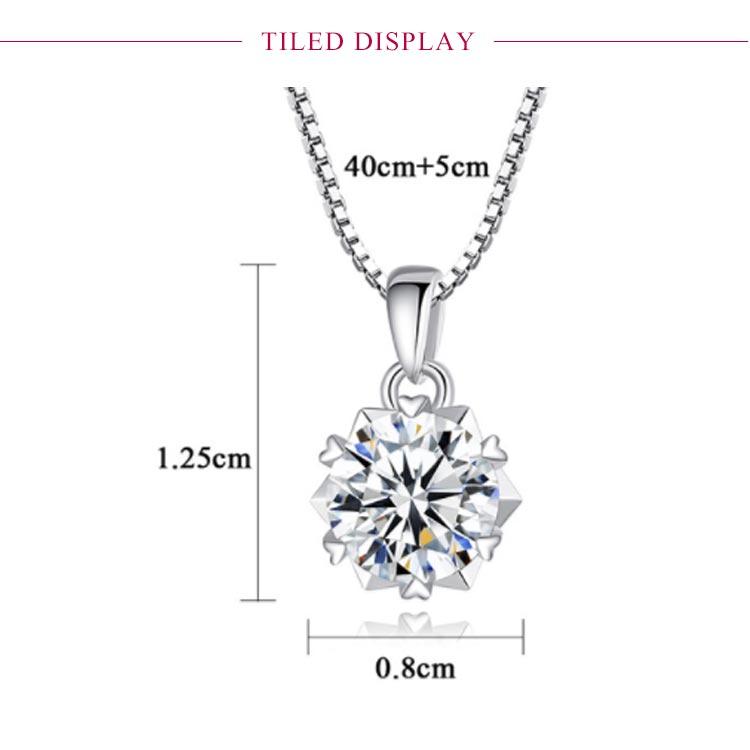 送料無料 ネックレス 1Carat モアサナイト ひと粒 一粒 シンプル