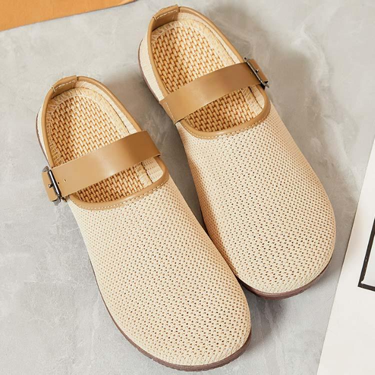 【未使用級】チャムラ メッシュ サンダル スリッポン ブラウン 28 レザー リラックスシューズ サンダル ニット 蒸れない スリッポン メッシュ