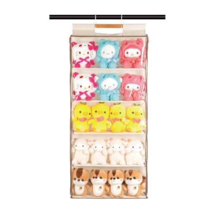 ドア掛け収納式ポケット ぬいぐるみウォールポケット 5段/6段収納