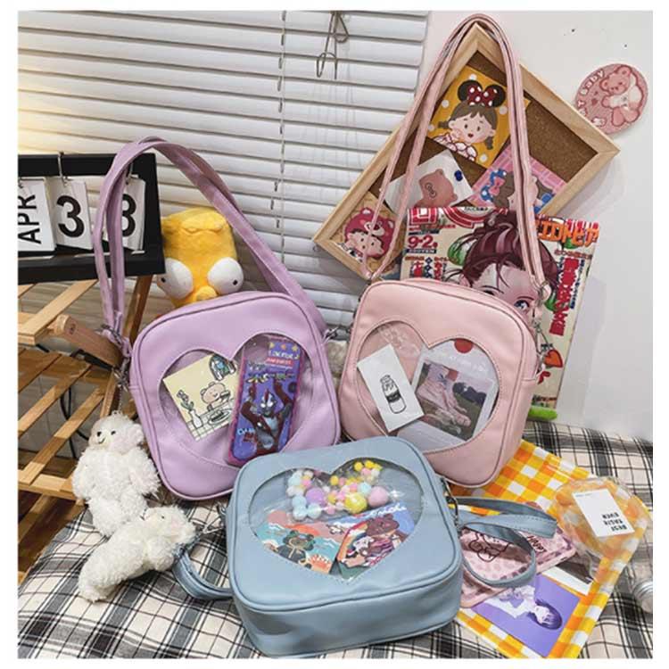 痛バッグ 2way 痛バ ショルダーバッグ ビニールバッグ ハンドバッグ