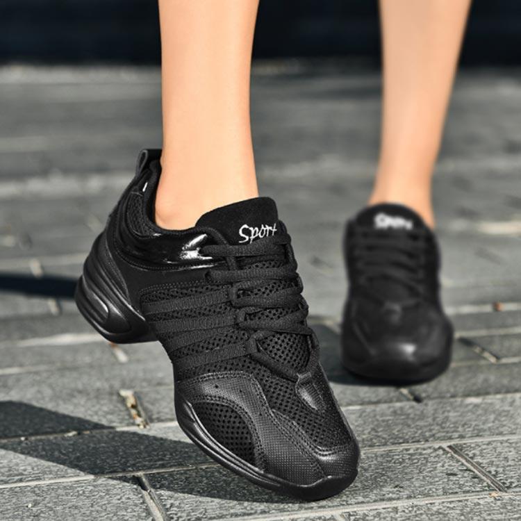 黒 スパンコール付き ダンスシューズ 女性用 黒 スパンコール付き