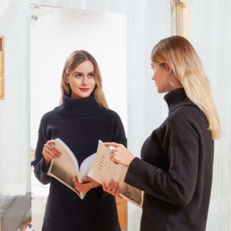 割れない鏡 全身鏡 貼る 割れないミラー 壁掛け ソフトミラー 全身 姿見 ウォールミラー フィルムミラー 100cm 150cm 200cm 姿見鏡 |  | 01