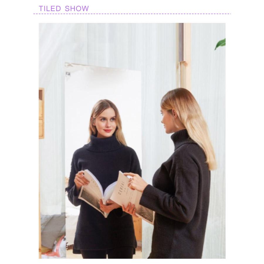 割れない鏡 全身鏡 貼る 割れないミラー 壁掛け ソフトミラー 全身 姿見 ウォールミラー フィルムミラー 100cm 150cm 200cm 姿見鏡 |  | 06