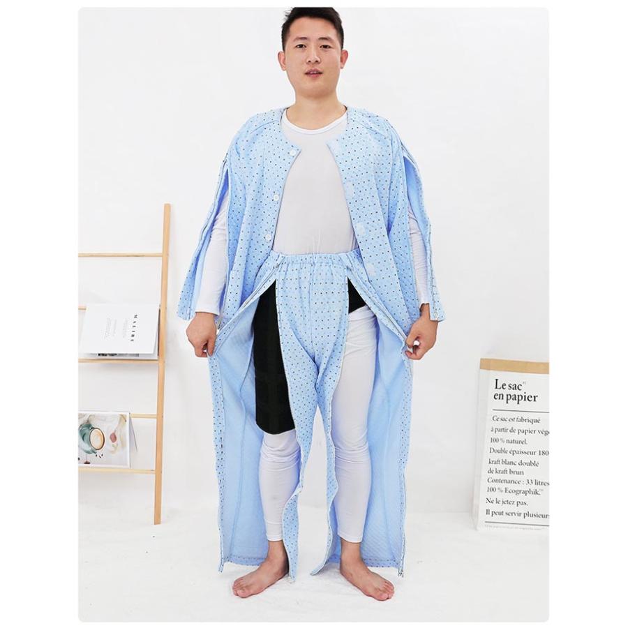 2点セット 2タイプ×5サイズ 介護パジャマ 介護つなぎ 高齢者 介護