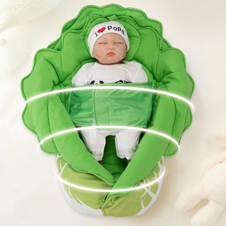 おくるみ・ブランケット kekokeko 新作！ 2点セット 白菜 おくるみ 中綿 0-6ヶ月 ベビー 赤ちゃん